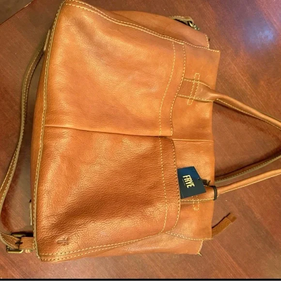 Frye Mindy Pocket Satchel in Caramel - Picture 3 of 6